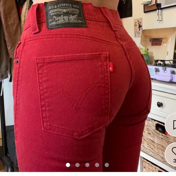 Denim - Vintage red jeans